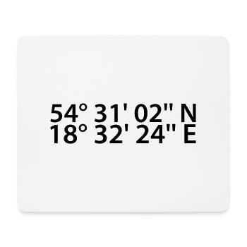Gdynia coordinates - Mouse Pad (horizontal) - white - Front