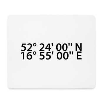 Coordonnées de Poznan - Tapis de souris (format paysage) - blanc - Devant
