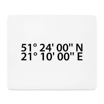 Coordonnées du radôme - Tapis de souris (format paysage) - blanc - Devant