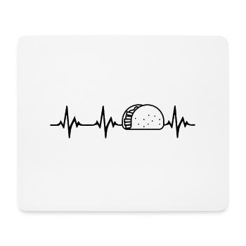 Tacos Herzschlag - Mousepad (Querformat) - Weiß - Vorne