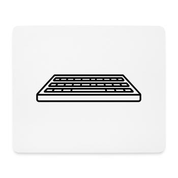Ordinateur de saisie clavier de contrôle - Tapis de souris (format paysage) - blanc - Devant