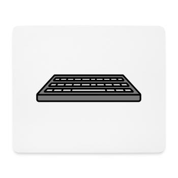 Conception de l’ordinateur d’entrée clavier - Tapis de souris (format paysage) - blanc - Devant