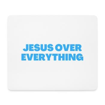 Jesus über allem - Christliche Zitate - Mousepad (Querformat) - Weiß - Vorne