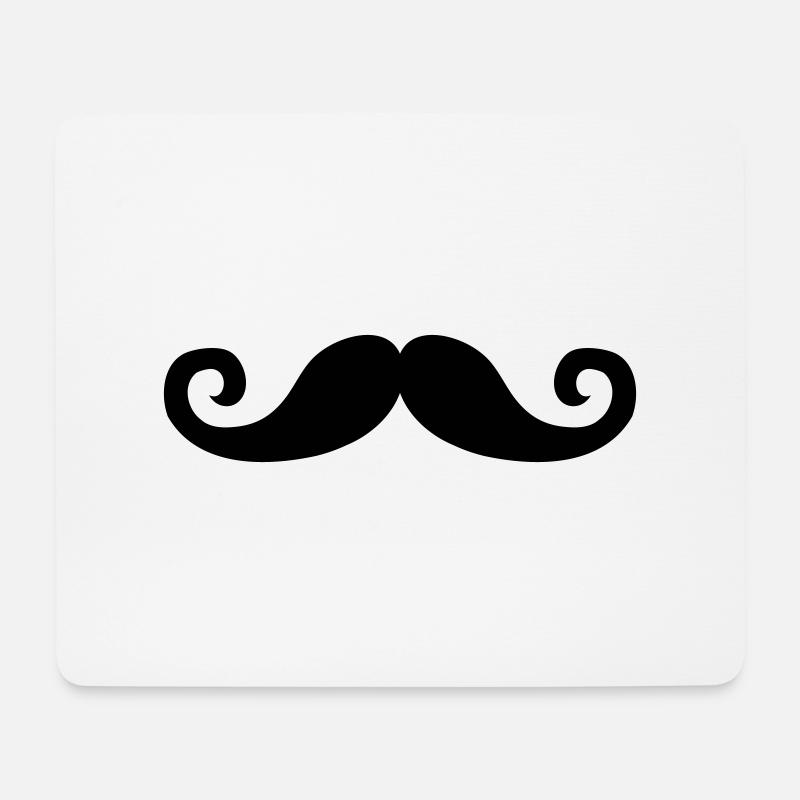 Moustache - Mousepad (Querformat) - Weiß