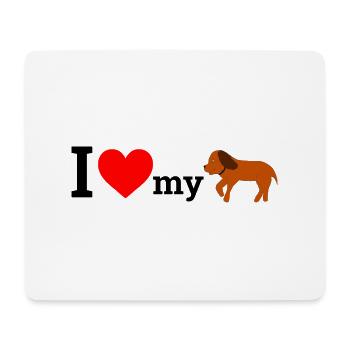 Dog Love - Mouse Pad (horizontal) - white - Front