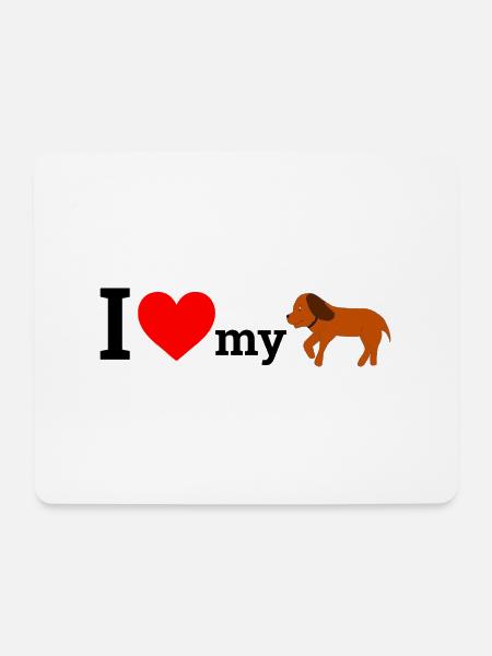 Dog Love - Mouse Pad (horizontal) - white