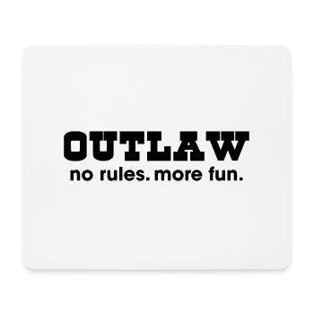Outlaw - pas de règles plus amusantes - Tapis de souris (format paysage) - blanc - Devant