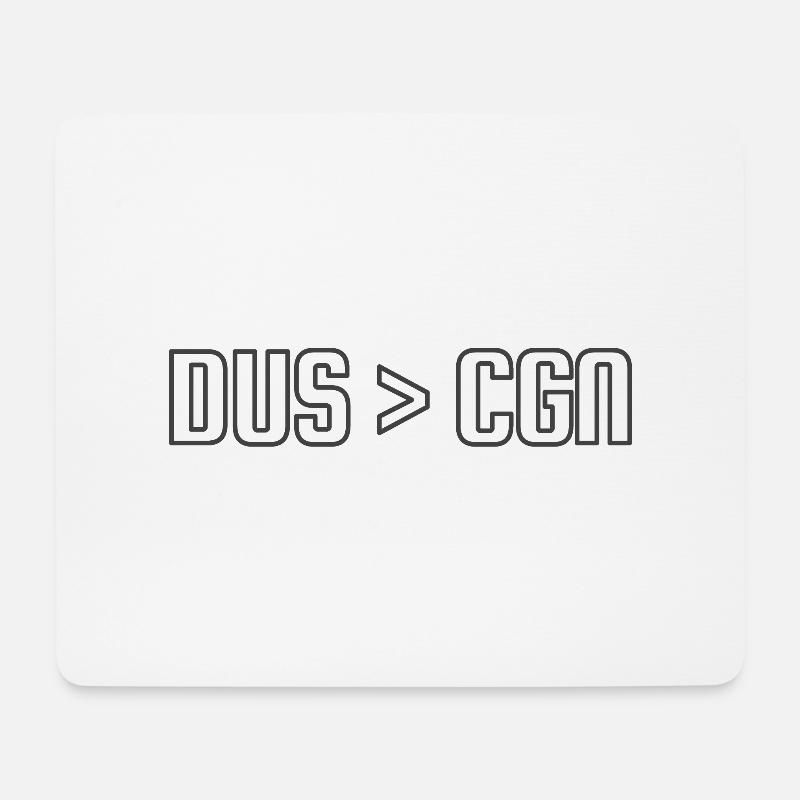 Düsseldorf > Köln - Mousepad (Querformat) - Weiß