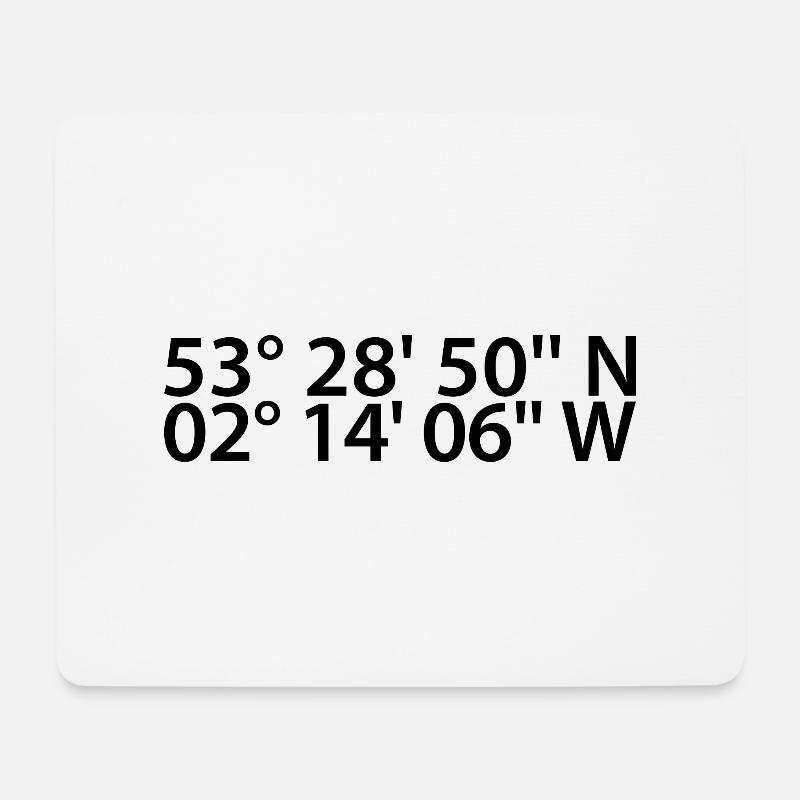 Manchester coordinates - Mouse Pad (horizontal) - white