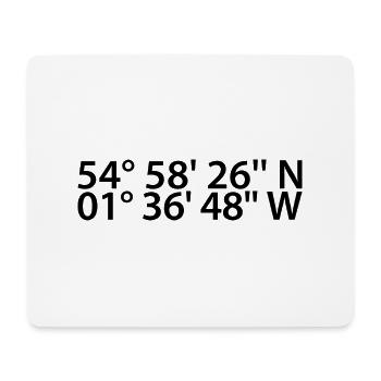 Newcastle upon Tyne Coordinates - Mouse Pad (horizontal) - white - Front