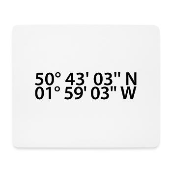 Poole coordinates - Mouse Pad (horizontal) - white - Front