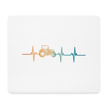 Heartbeat Traktor - Mousepad (Querformat) - Weiß - Vorne