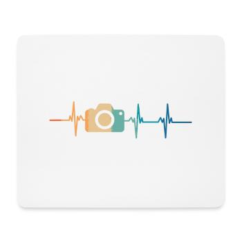 Heartbeat Camera - Mouse Pad (horizontal) - white - Front