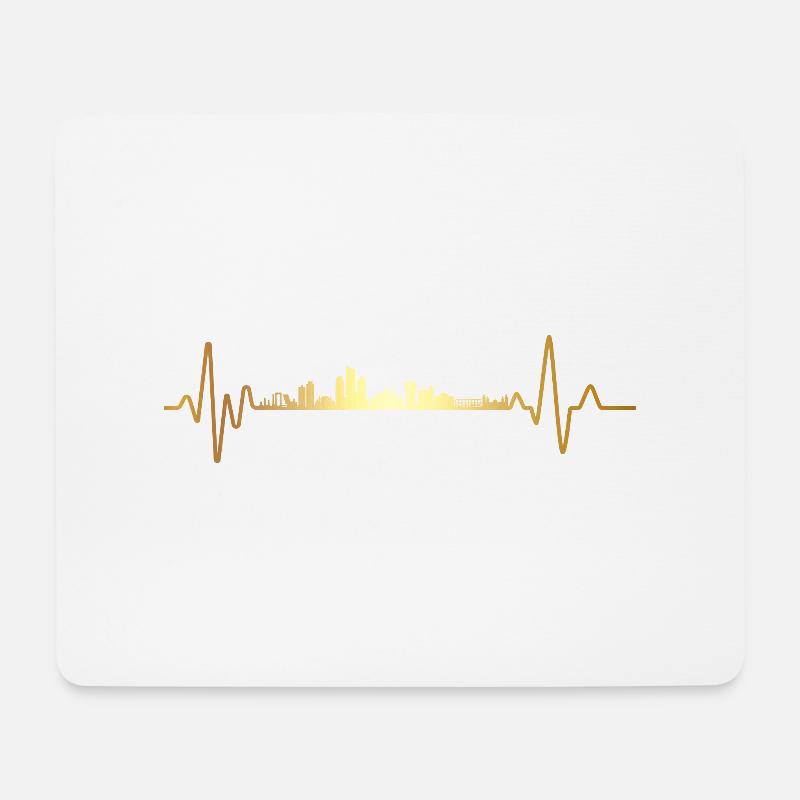 Heartbeat Amman Jordanien - Mousepad (Querformat) - Weiß