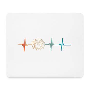 Shih Tzu Herzschlag - Mousepad (Querformat) - Weiß - Vorne
