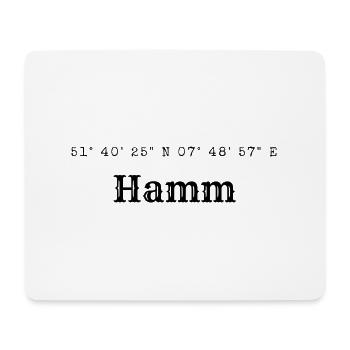 Hamm Koordinaten - Mousepad (Querformat) - Weiß - Vorne