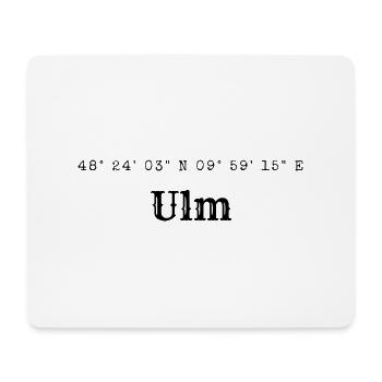 Ulm Koordinaten - Mousepad (Querformat) - Weiß - Vorne