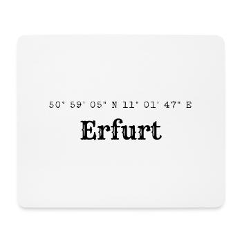 Erfurt coordinates - Mouse Pad (horizontal) - white - Front