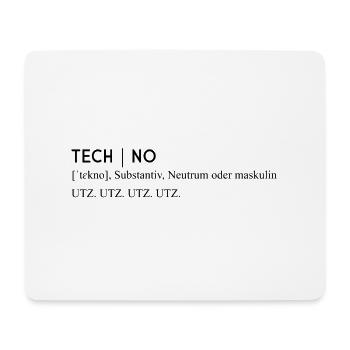 Music Definition Genre Techno - Mousepad (Querformat) - Weiß - Vorne