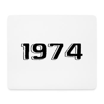 Vintage 1974 Born Birthday Retro 1974 - Mouse Pad (horizontal) - white - Front