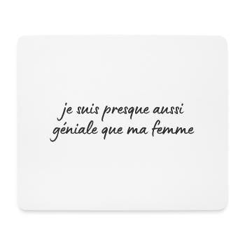 Ich bin fast so großartig wie meine Frau - Mousepad (Querformat) - Weiß - Vorne