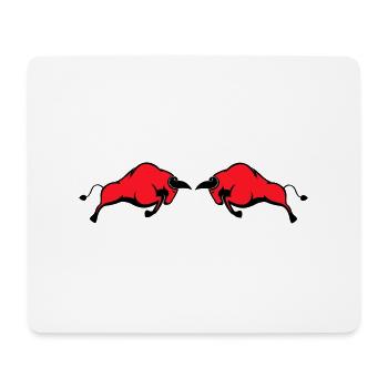 Taureaux - Tapis de souris (format paysage) - blanc - Devant