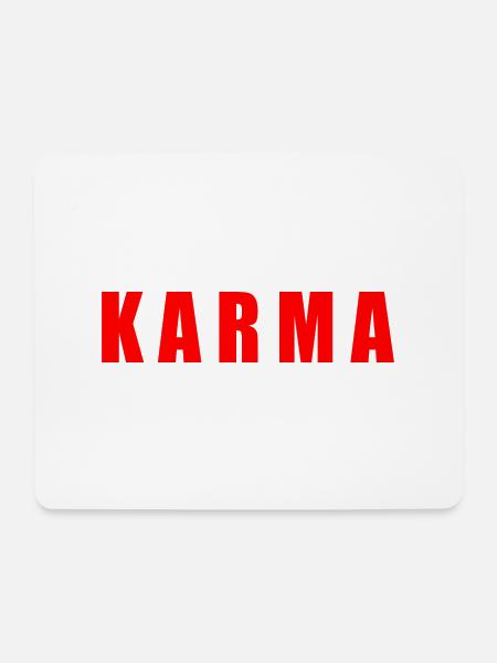 Karma - Mousepad (Querformat) - Weiß