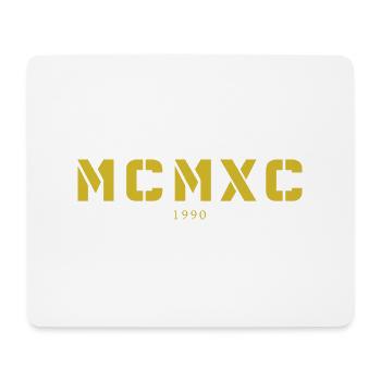 Römische Zahl Geburtsjahr Made in 1990 - Mousepad (Querformat) - Weiß - Vorne