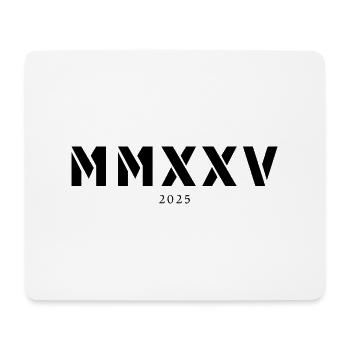Roman numeral year of birth Made in 2025 - Mouse Pad (horizontal) - white - Front