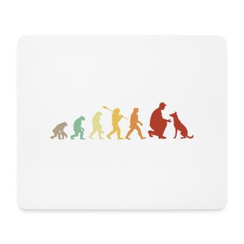 Evolution Lustiger Belgischer Malinois-Schäferhund - Mousepad (Querformat) - Weiß - Vorne