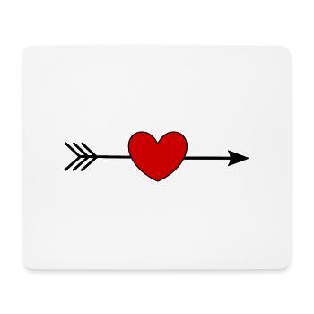 rotes Herz rot Valentinstag Geschenk - Mousepad (Querformat) - Weiß - Vorne