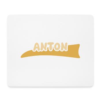 First name Anton - Mouse Pad (horizontal) - white - Front