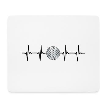 Golf Pulse Heartbeat - Relatable Sports Sticker - Mouse Pad (horizontal) - white - Front