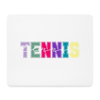 Tennis couleurs - cadeau amateur de tennis - Tapis de souris (format paysage) - blanc - Devant