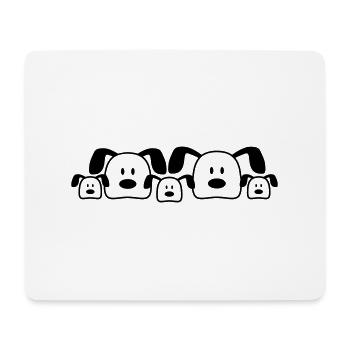 5 Dogs Family Team 3 Children Parents Mom Dad Sweet - Mouse Pad (horizontal) - white - Front