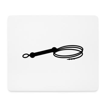 Whip + own text - Mouse Pad (horizontal) - white - Front