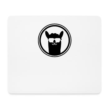 Lama mit Sonnenbrille! / Llama with Sunglasses! - Mousepad (Querformat) - Weiß - Vorne