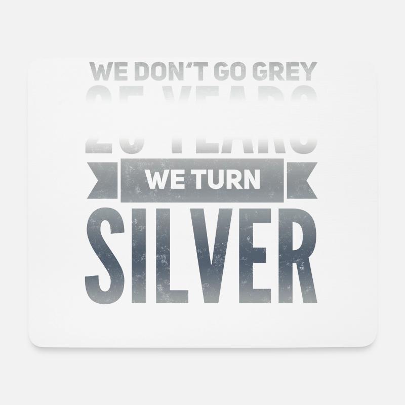 Silver wedding Silver wedding 25 years gift - Mouse Pad (horizontal) - white