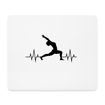 Herzschlag - Heartbeat / Yoga - Mouse Pad (horizontal) - white - Front