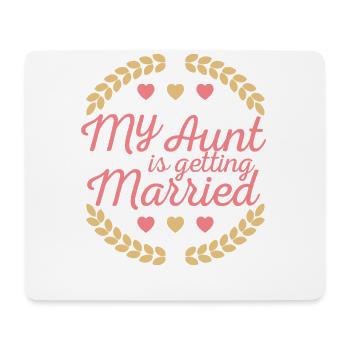 Ma tante se marie cadeau je drôle de mariage - Tapis de souris (format paysage) - blanc - Devant