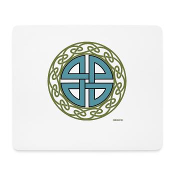 Nodule celtique Thor symbole de protection - Tapis de souris (format paysage) - blanc - Devant