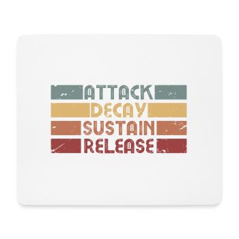 ADSR Synth Synthesizer Retro Musik Geschenk Design - Mousepad (Querformat) - Weiß - Vorne