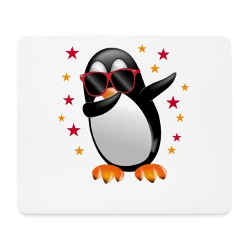 Dabbing Pingouin Dab dance lunettes de soleil étoiles lust - Tapis de souris (format paysage) - blanc - Devant