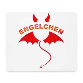 Teufel als Engelchen Lustiges Teufelchen Kostüm - Mousepad (Querformat) - Weiß - Vorne