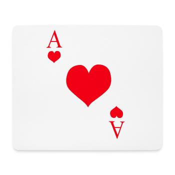 Card game costume ace of hearts card gift funny - Mouse Pad (horizontal) - white - Front