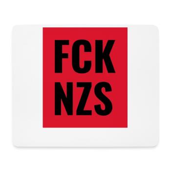 FCK NZS T-Shirt - Mousepad (Querformat) - Weiß - Vorne