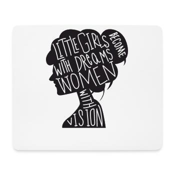 Little Girls With Dreams - Mouse Pad (horizontal) - white - Front