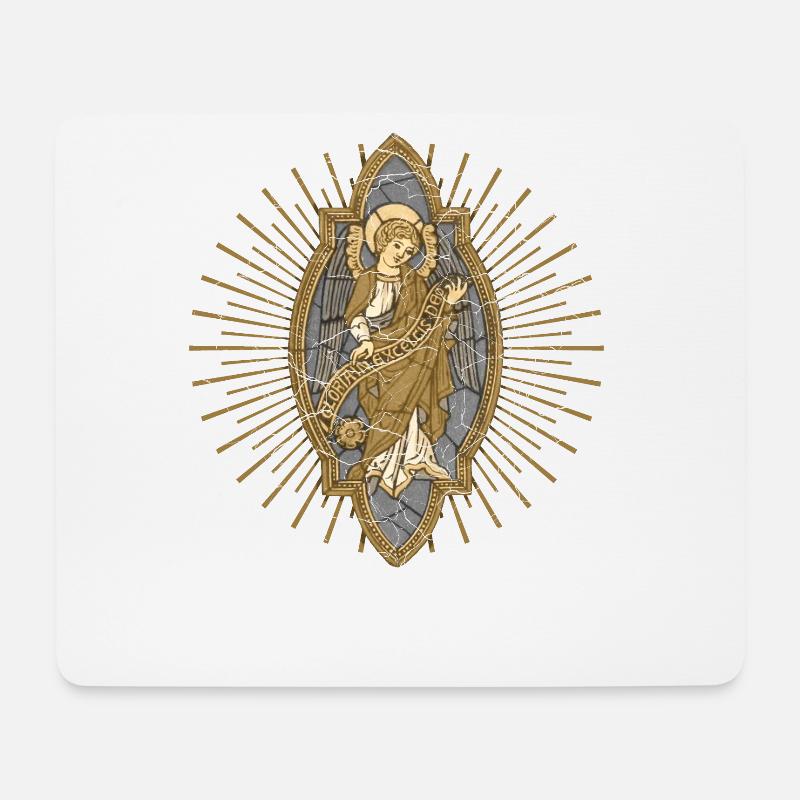 Jesus Christus, Jesus-Engel Gloria-In-Excelsis-Deo - Mousepad (Querformat) - Weiß