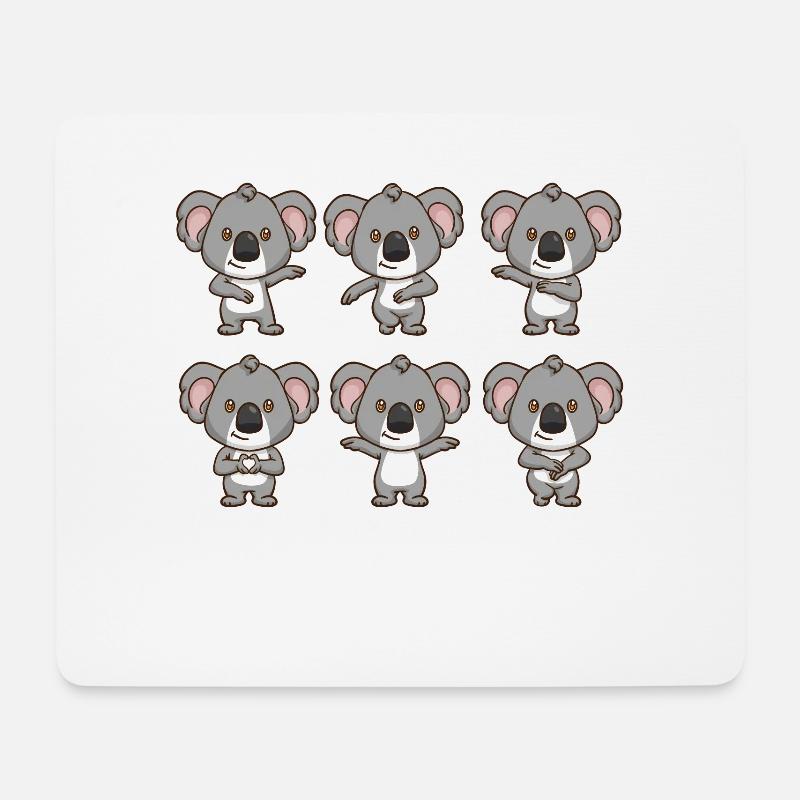 Koala Geschenk Frauen Australien Eukalyptus Koala - Mousepad (Querformat) - Weiß