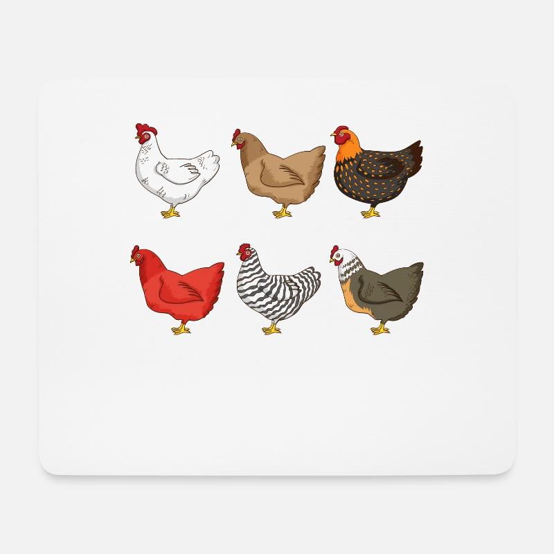 Hühnerzüchter Bauernhof Geflügel Huhn Hühner - Mousepad (Querformat) - Weiß